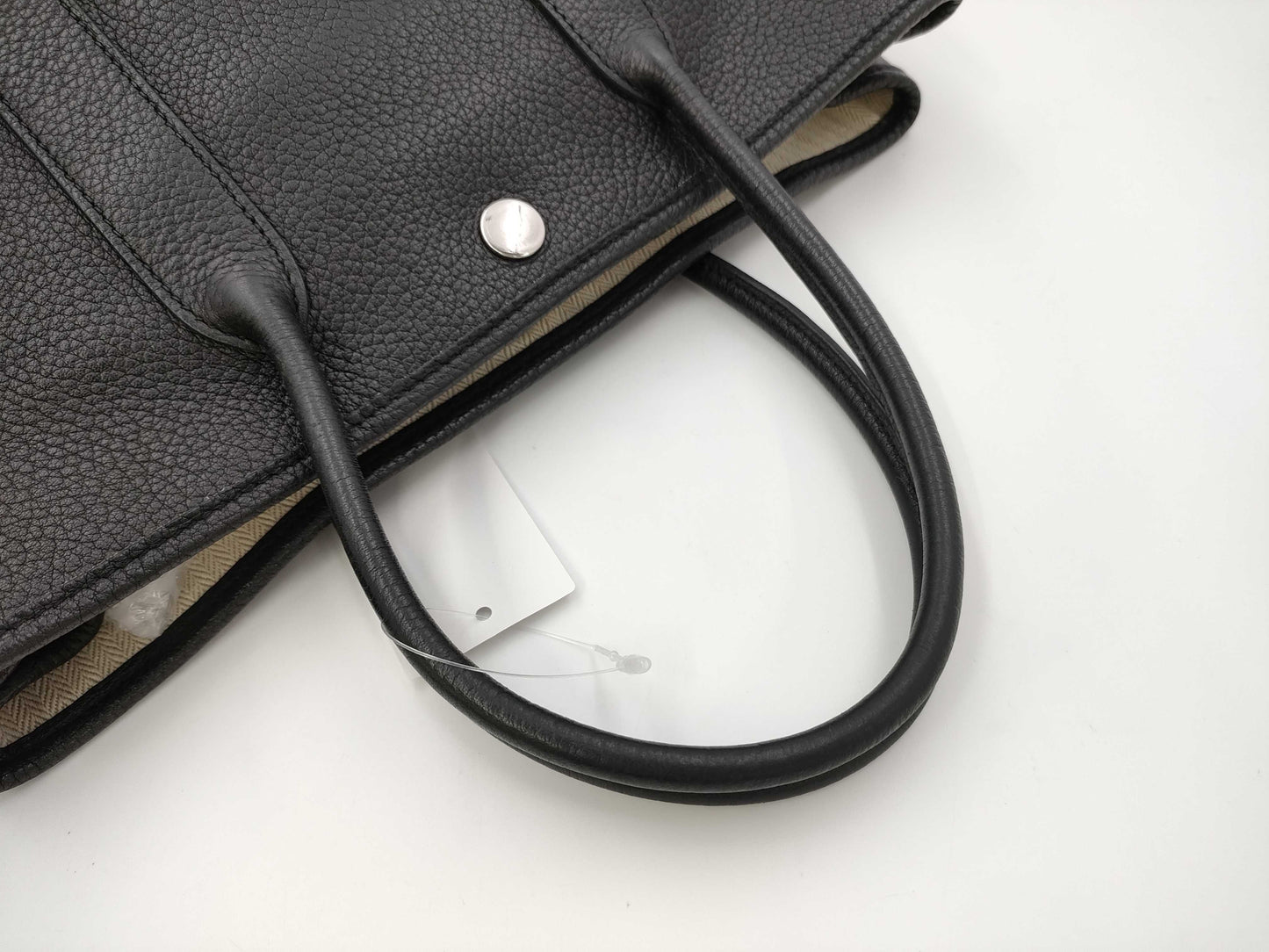 HERMES Garden Party TPM Negonda Black SS Tote Bag with R Stamp