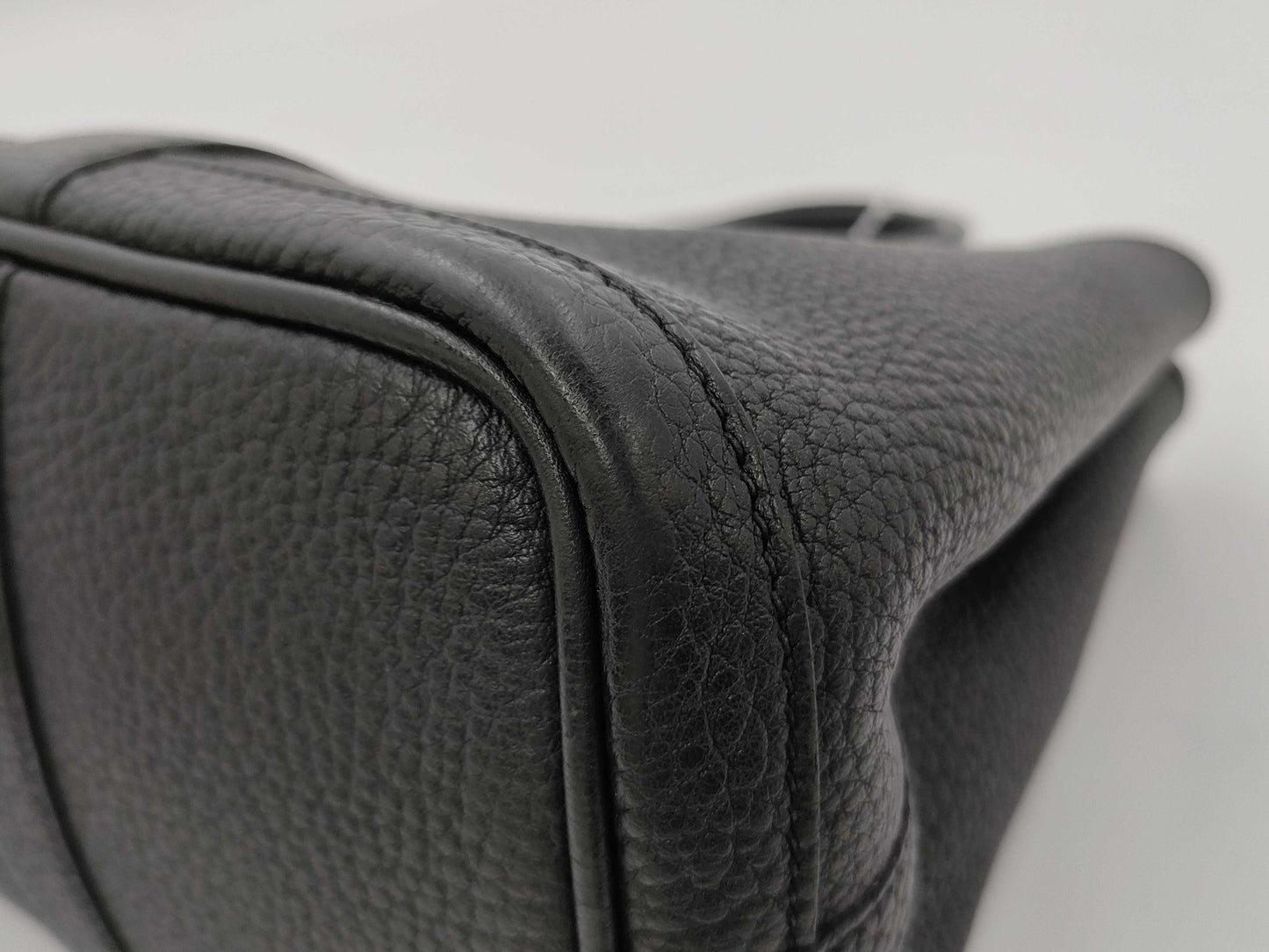 HERMES Garden Party TPM Negonda Black SS Tote Bag with R Stamp