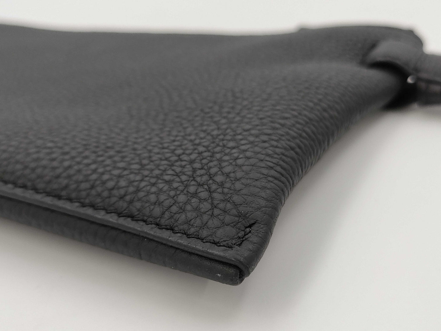 HERMES Cabavertiege 24 Togo Black Stainless Steel B Stamped Handbag