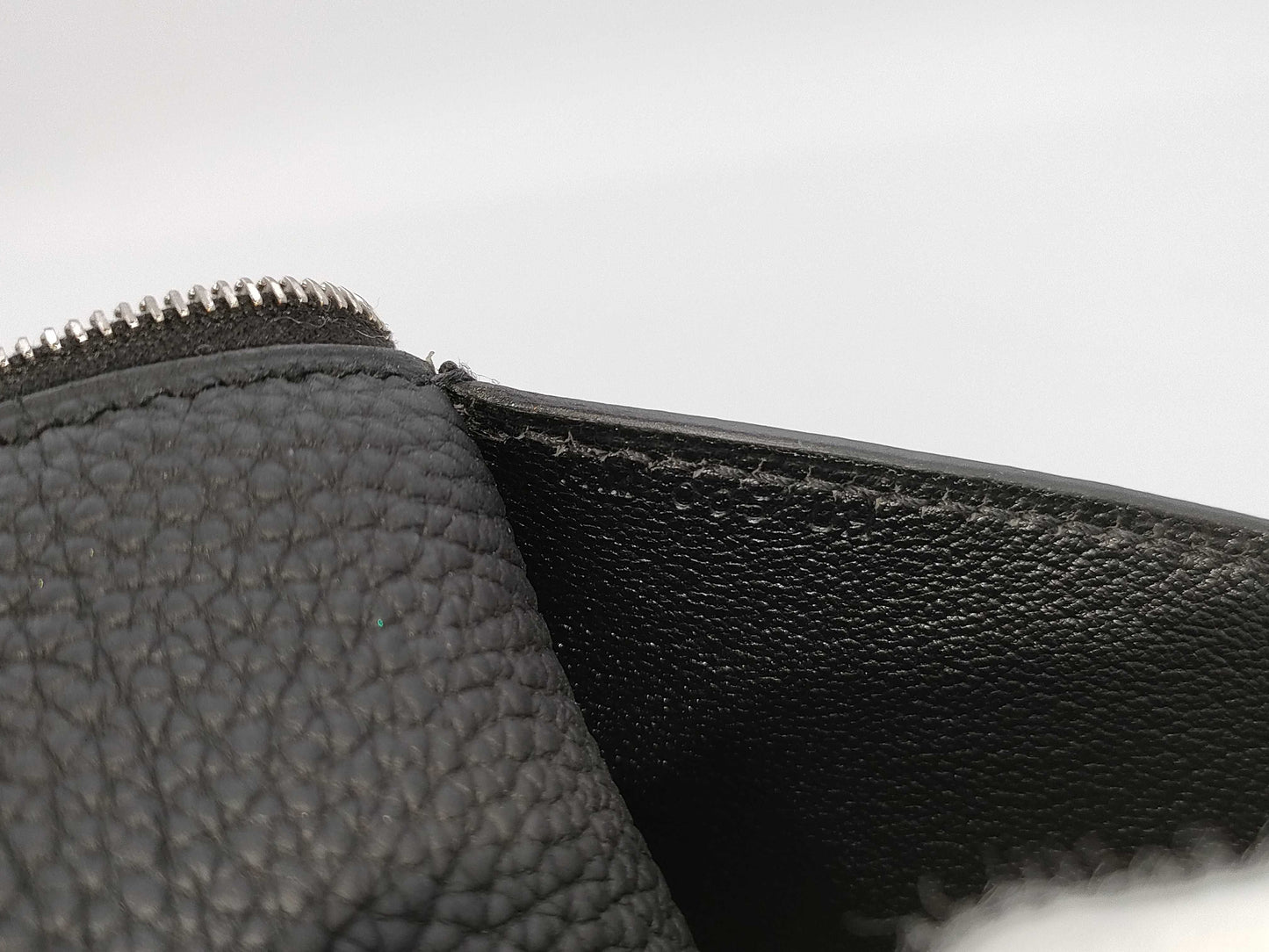 HERMES Cabavertiege 24 Togo Black Stainless Steel B Stamped Handbag