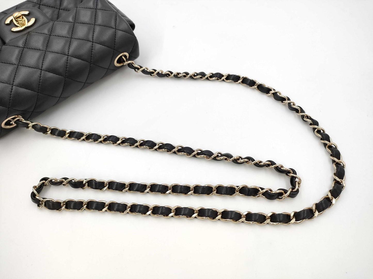 CHANEL Mini Ram Black GP Shoulder Bag