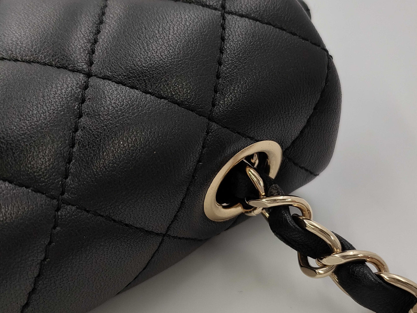 CHANEL Mini Ram Black GP Shoulder Bag