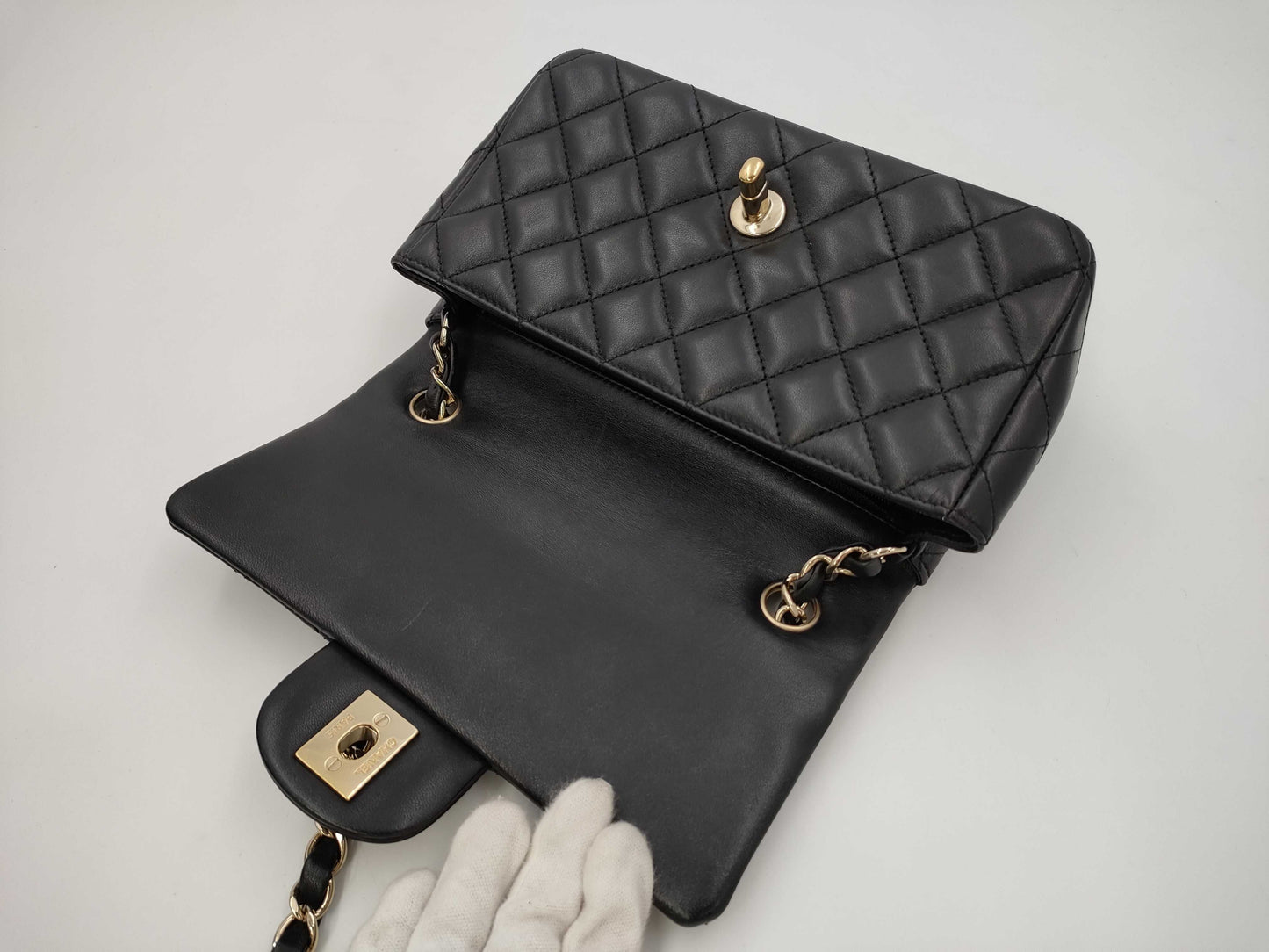 CHANEL Mini Ram Black GP Shoulder Bag