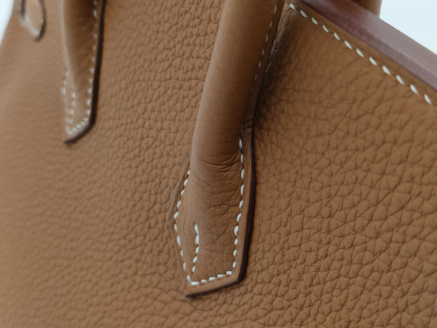 HERMES Birkin 25 Togo Gold GD Hardware U Stamp Handbag