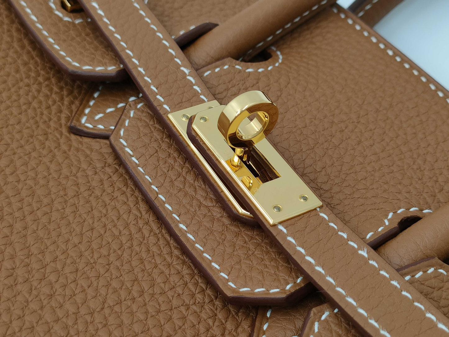 HERMES Birkin 25 Togo Gold GD Hardware U Stamp Handbag