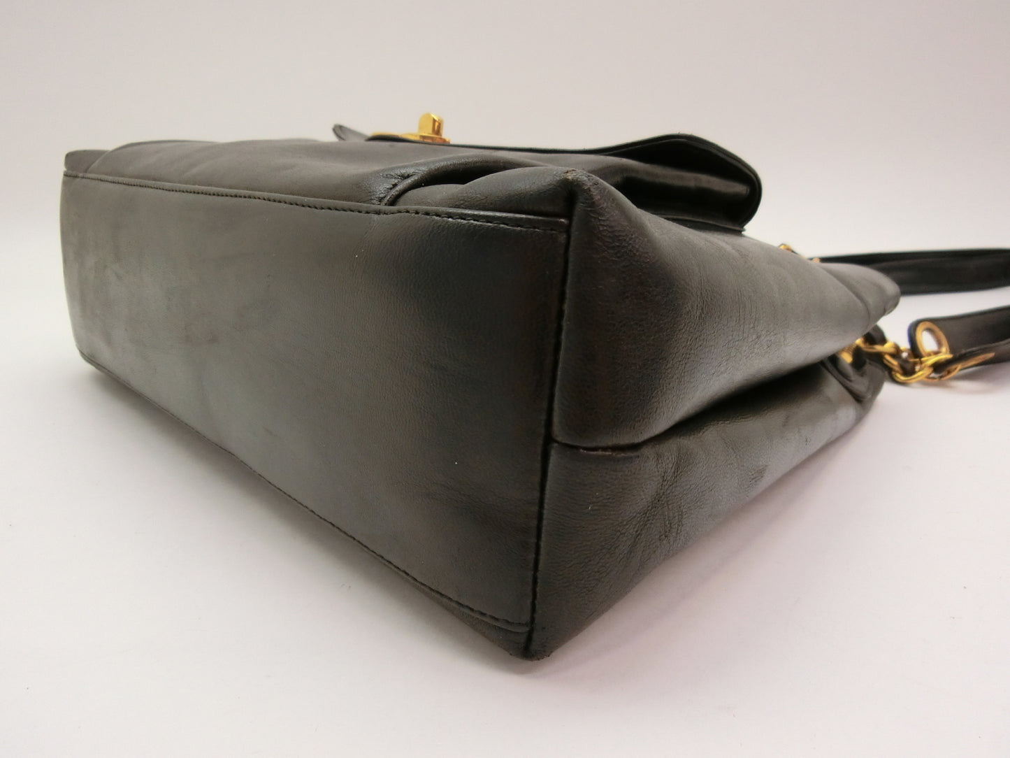 CHANEL Turnlock Leather Shoulder Bag