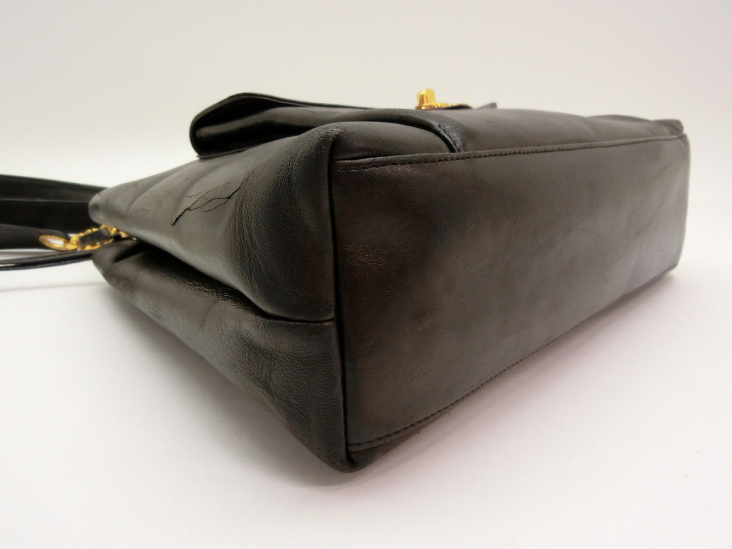 CHANEL Turnlock Leather Shoulder Bag