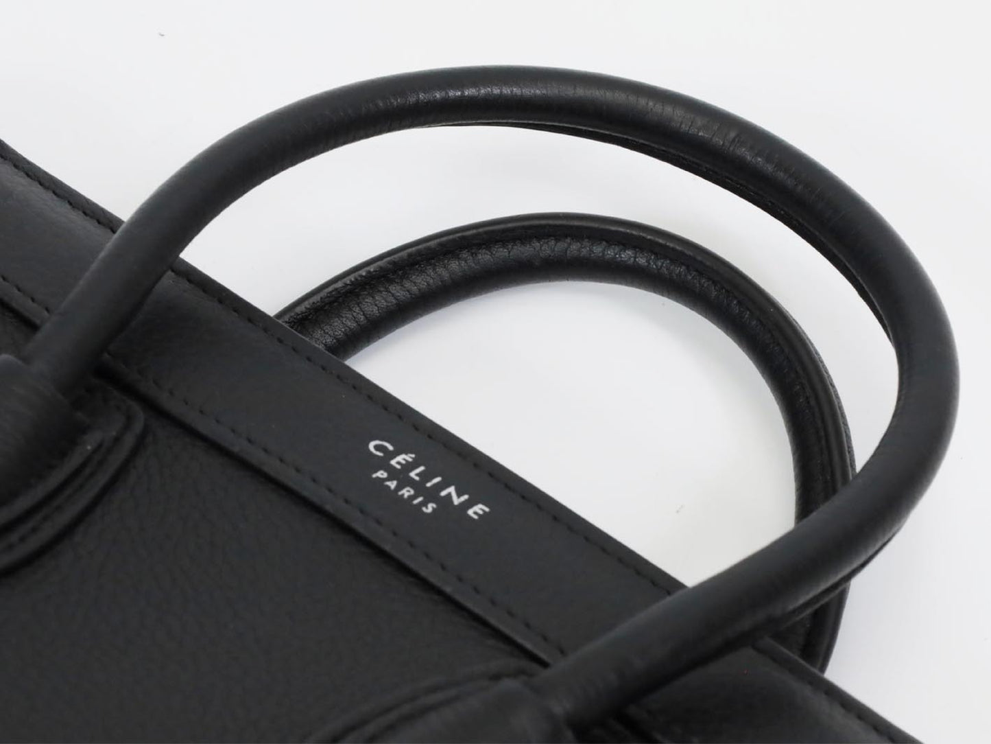 CELINE Luggage Nano Shopper Black Shoulder Bag