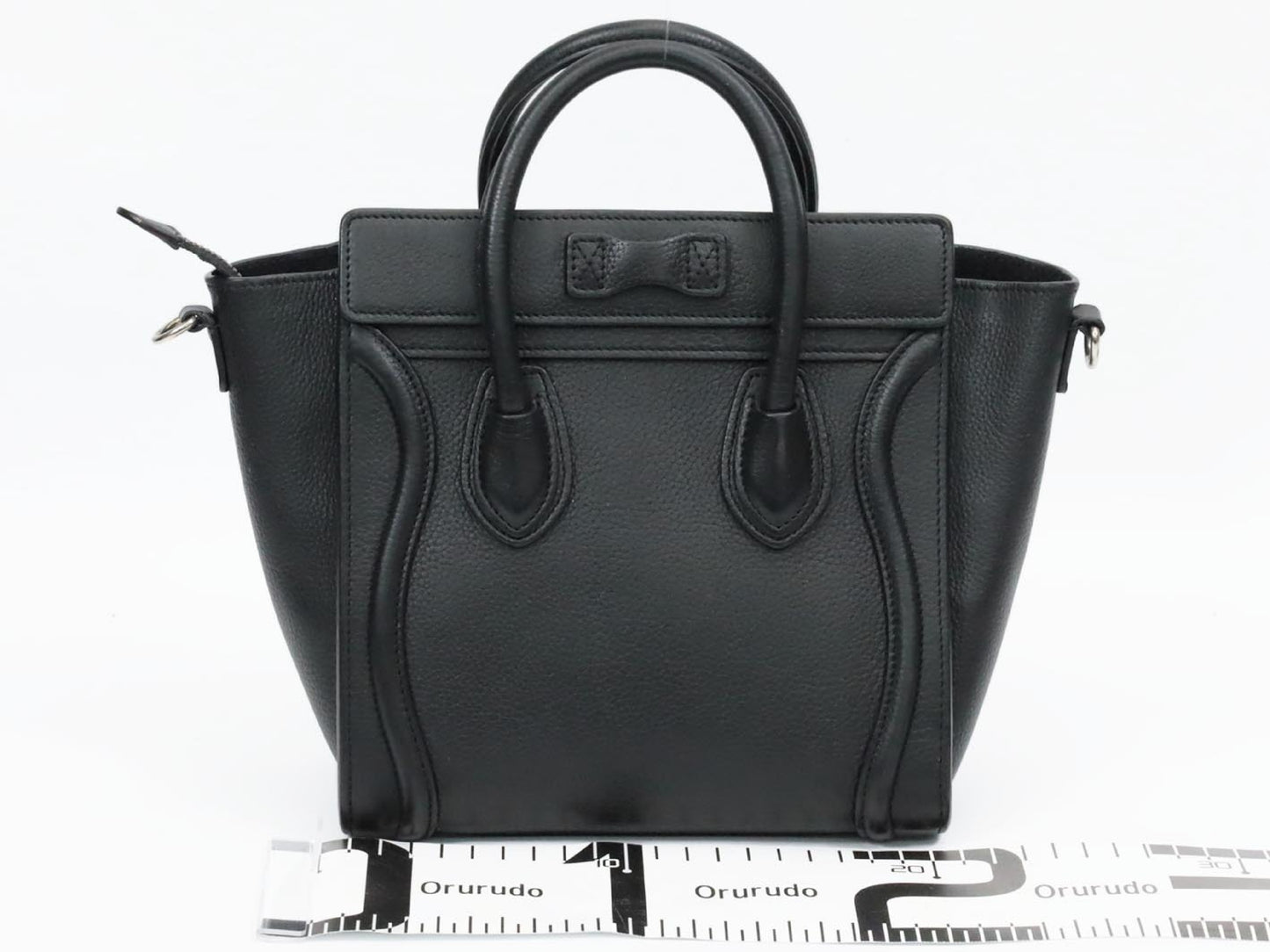 CELINE Luggage Nano Shopper Black Shoulder Bag