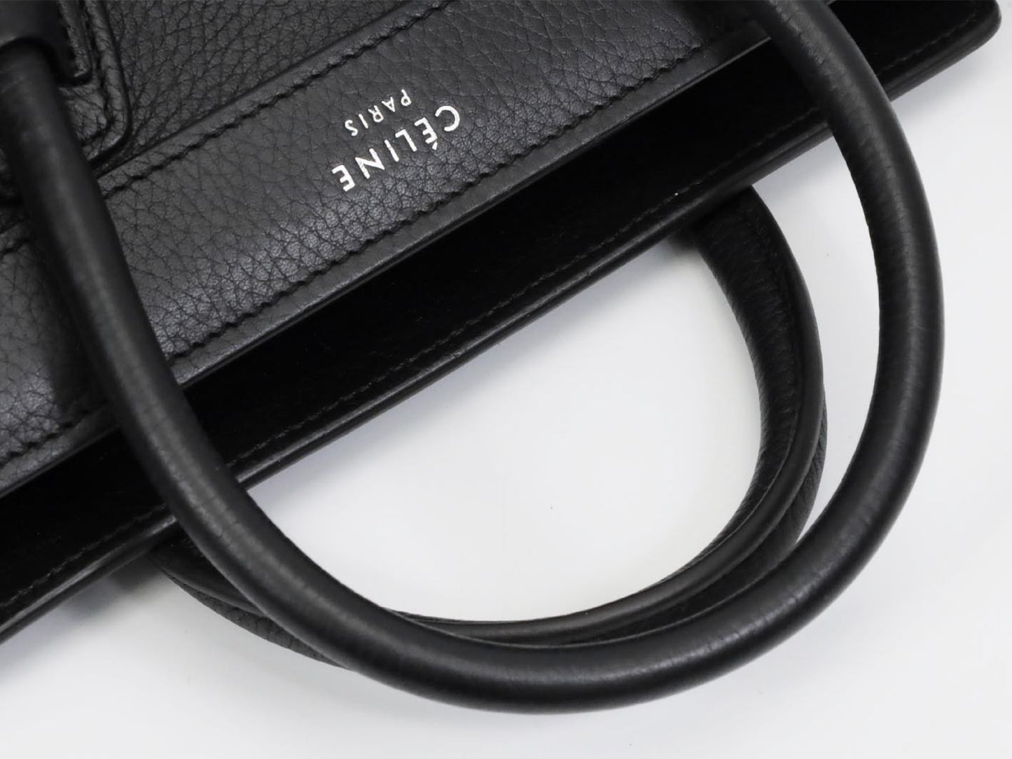 CELINE Luggage Nano Shopper Black Shoulder Bag