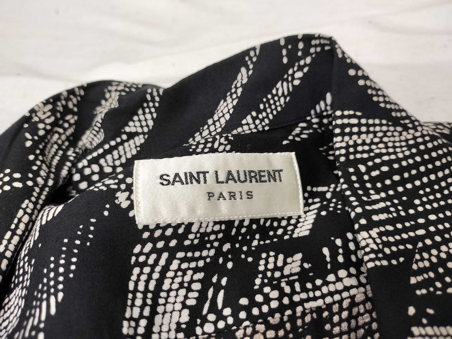 SAINT LAURENT SAINT LAURENT PARIS Men's Short Sleeve Shirt, Black