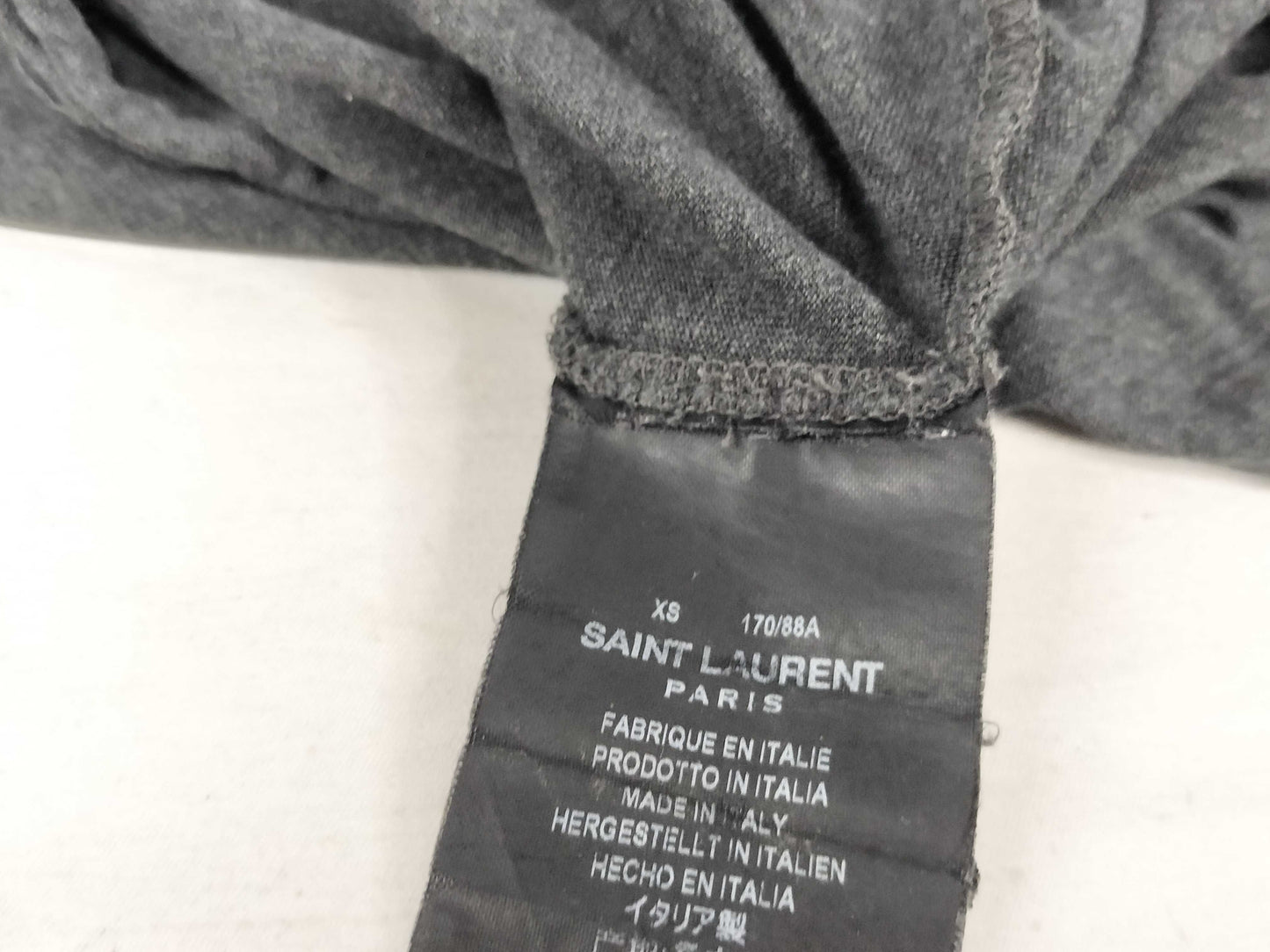 SAINT LAURENT PARIS YSL logo T-shirt SL logo T-shirt