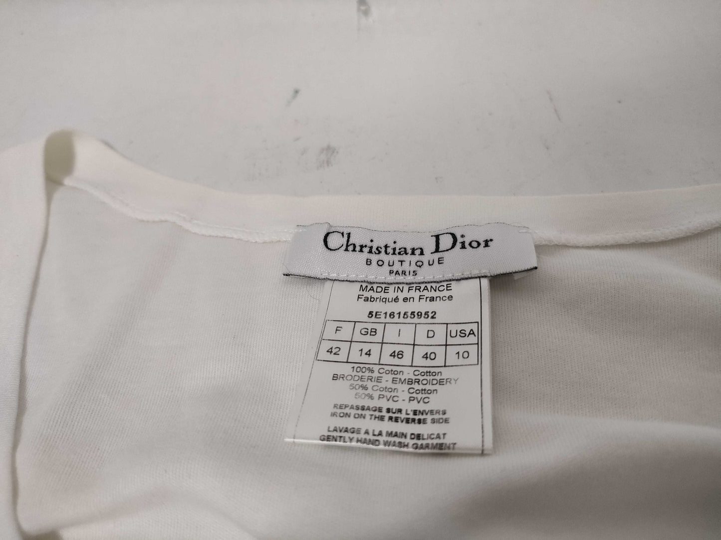 Christian Dior Galliano-era T-shirt with embroidered mirror detailing
