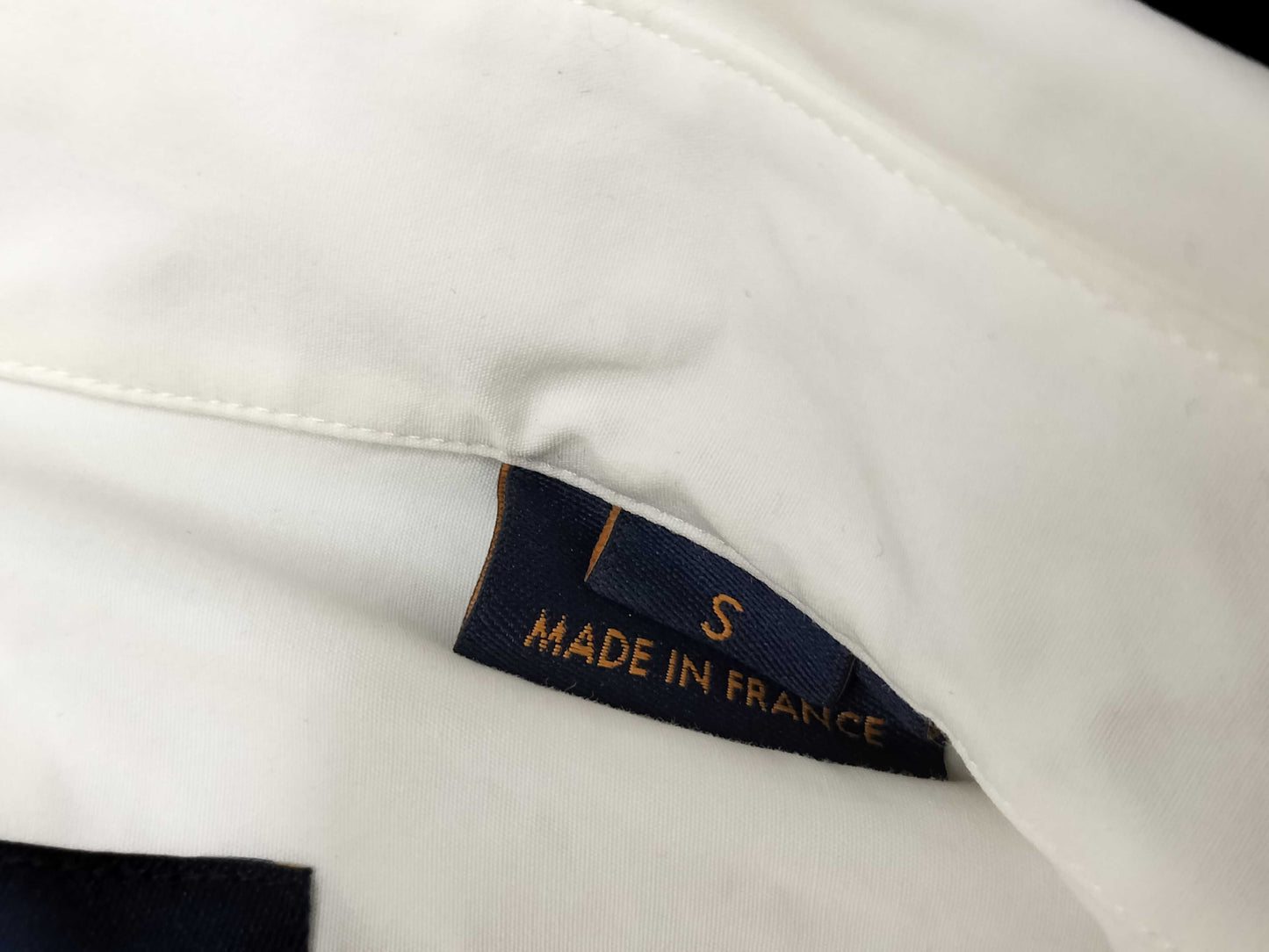 LOUIS VUITTON LOUIS VUITTON current tag pearl button blue tag blouse back logo embroidery shirt