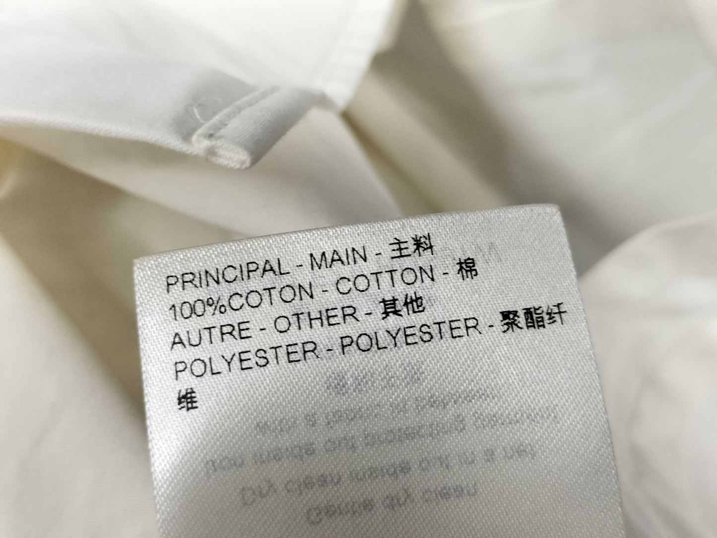 LOUIS VUITTON LOUIS VUITTON current tag pearl button blue tag blouse back logo embroidery shirt