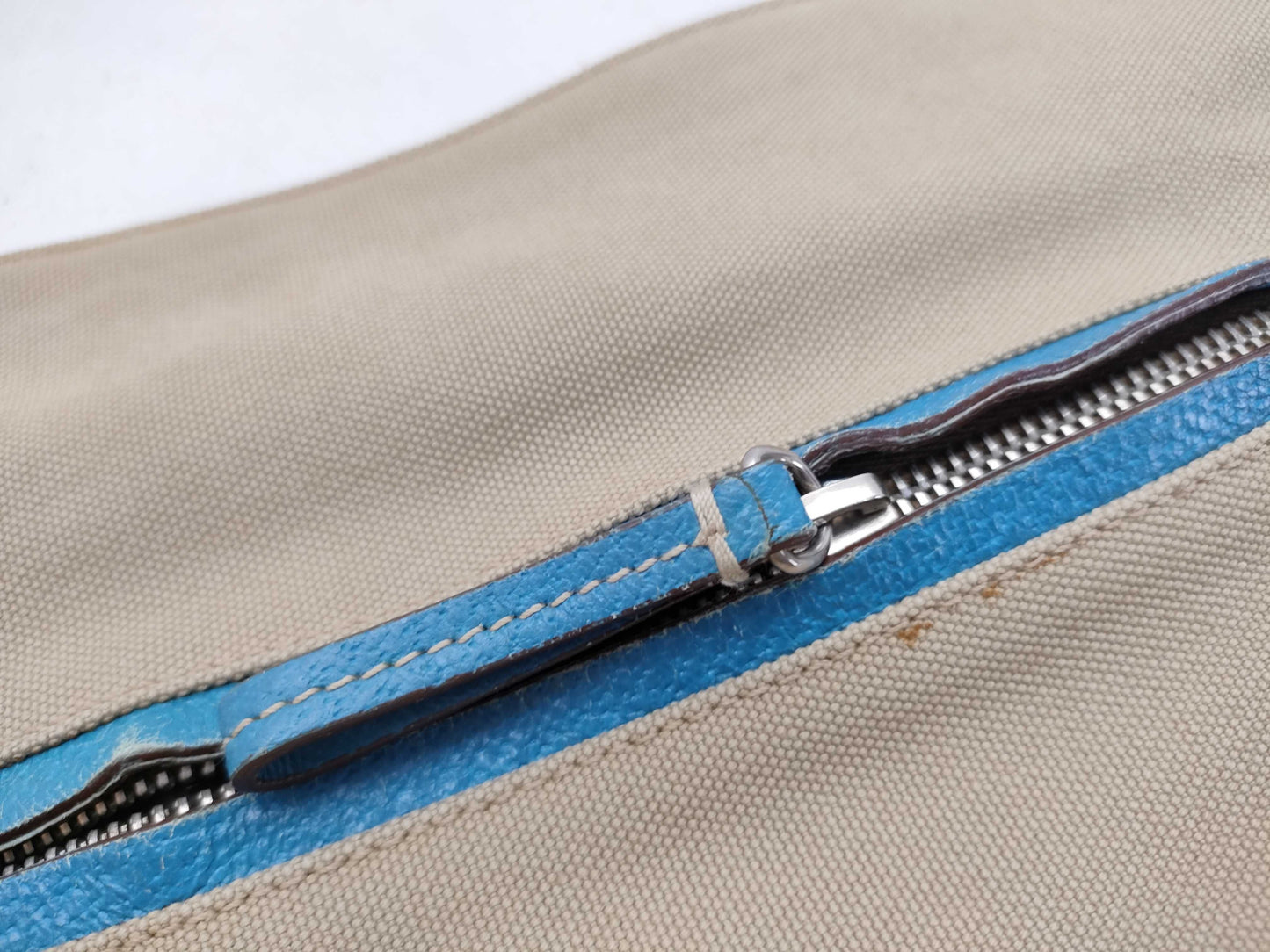 PRADA Prada Leather Canvas Tote Bag