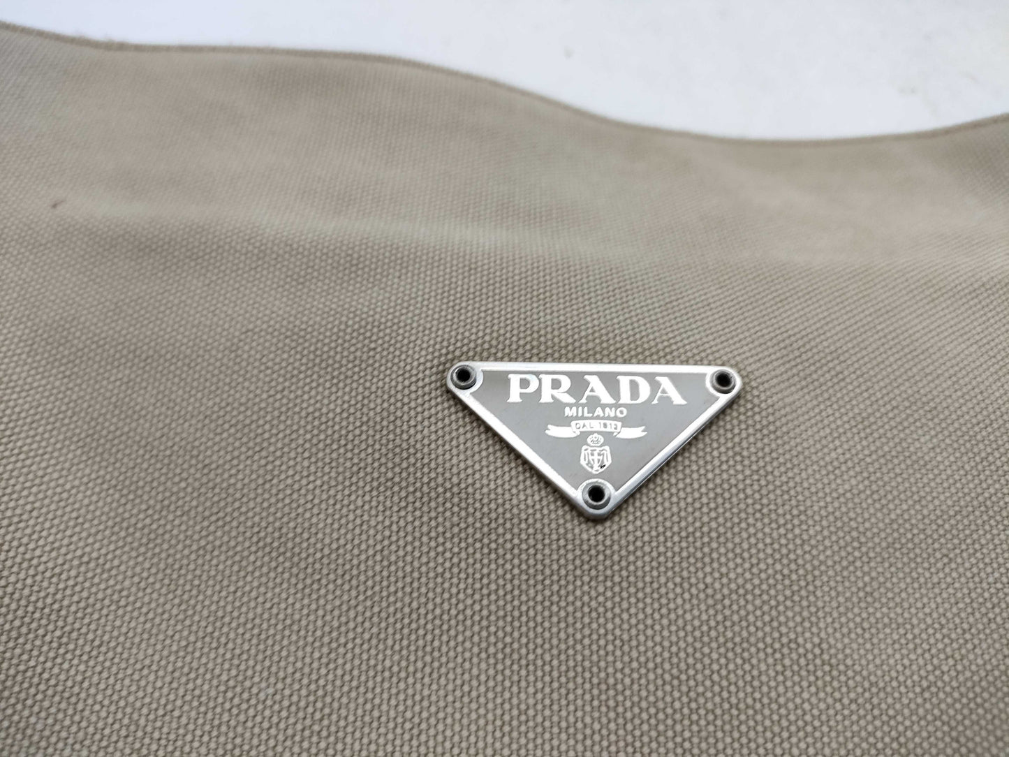 PRADA Prada Leather Canvas Tote Bag