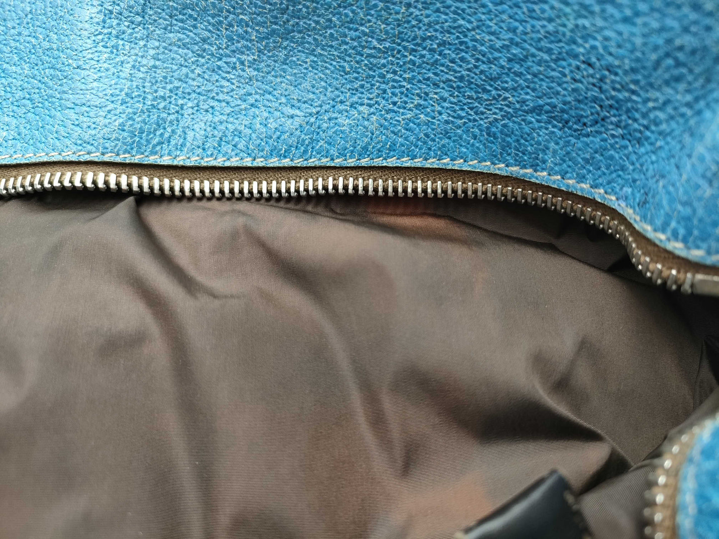 PRADA Prada Leather Canvas Tote Bag