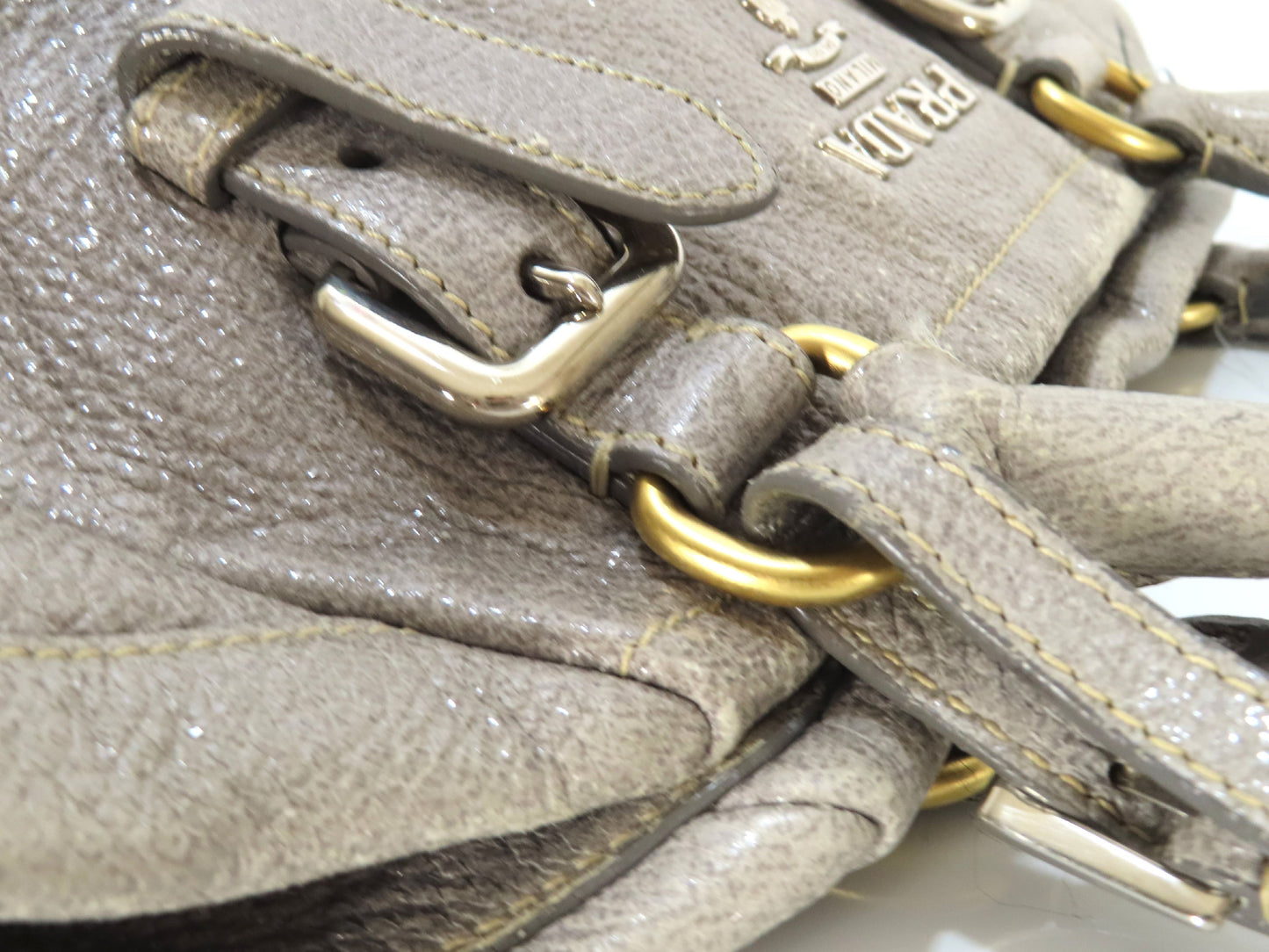 PRADA 2-Way Leather Handbag