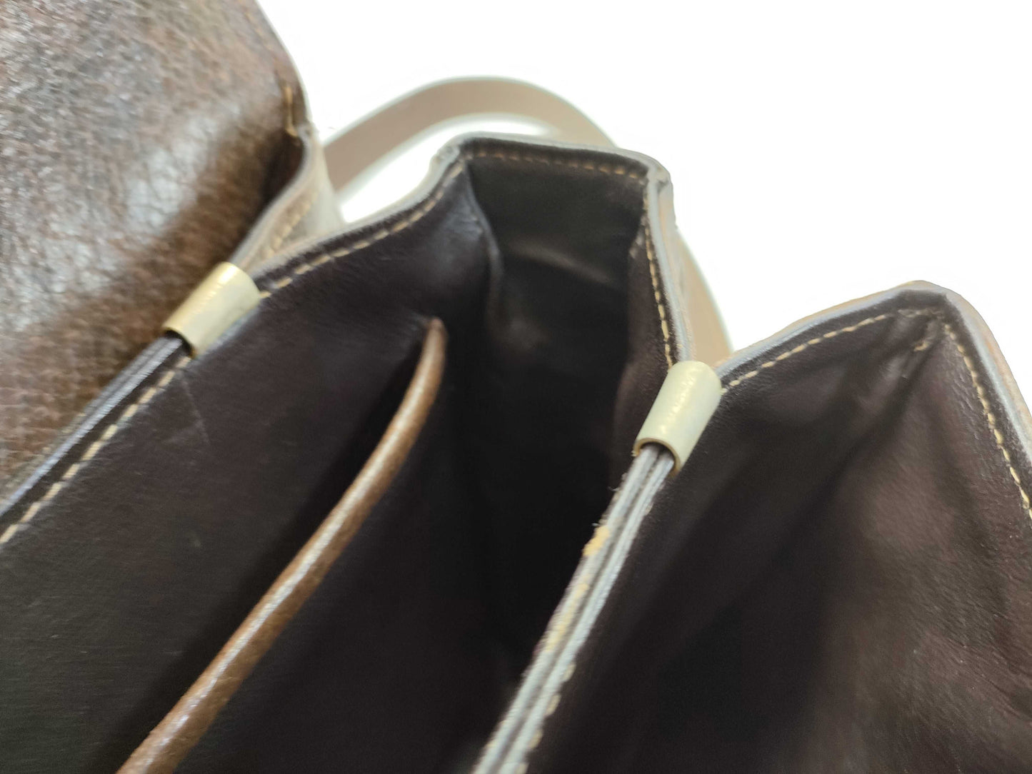 CELINE Leather Carriage Shoulder Bag