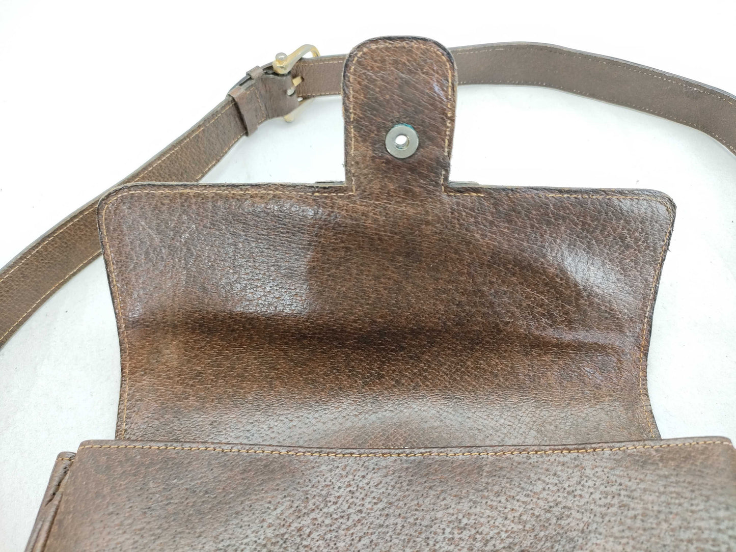 CELINE Leather Carriage Shoulder Bag