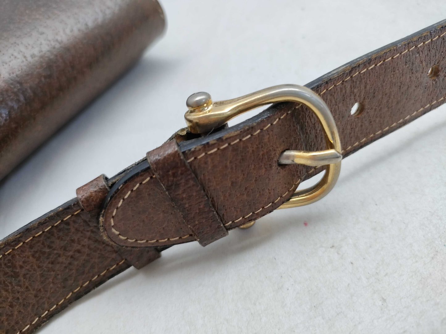 CELINE Leather Carriage Shoulder Bag