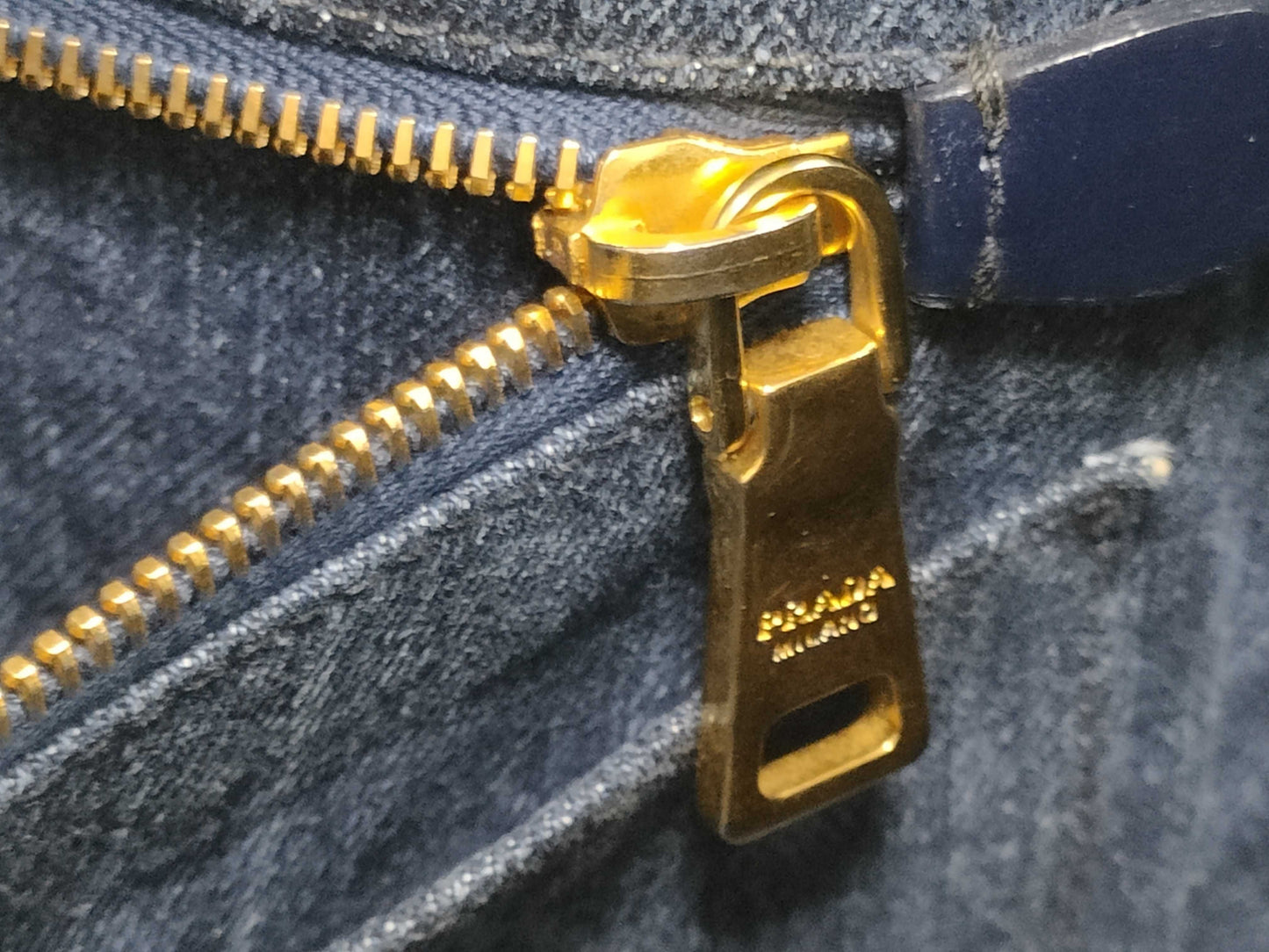 PRADA Prada Canapa Blue Handbag