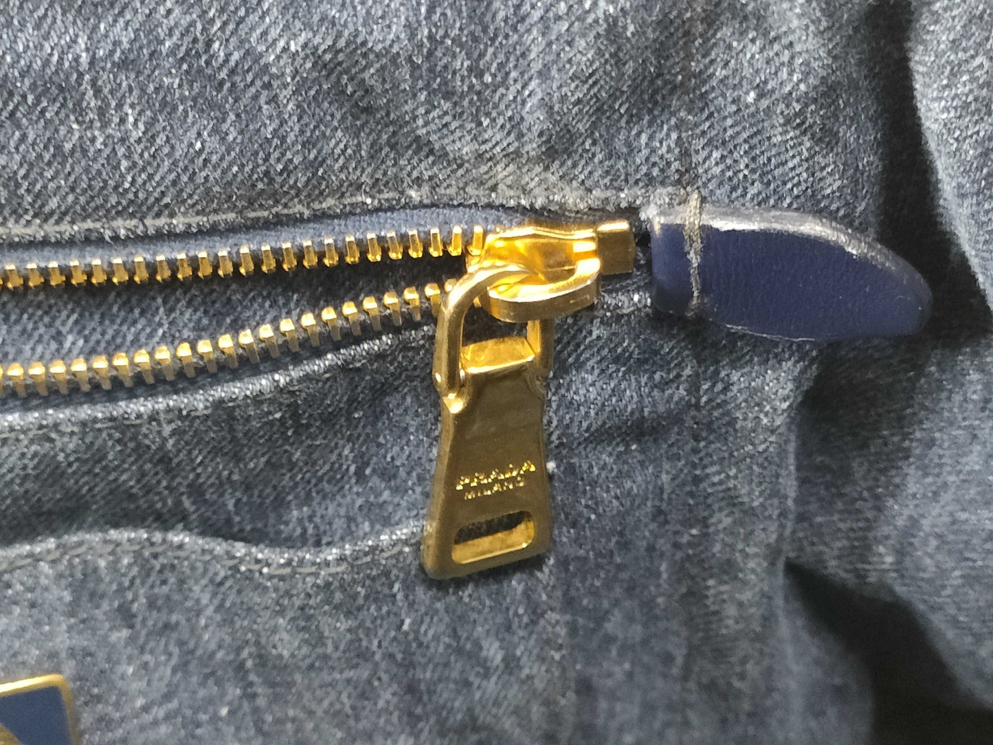 PRADA Prada Canapa Blue Handbag
