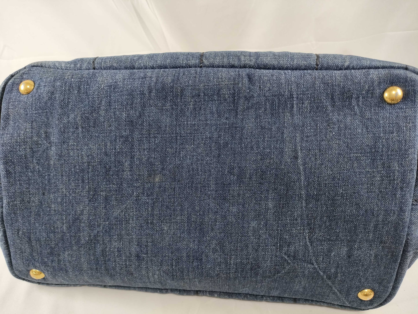 PRADA Prada Canapa Blue Handbag