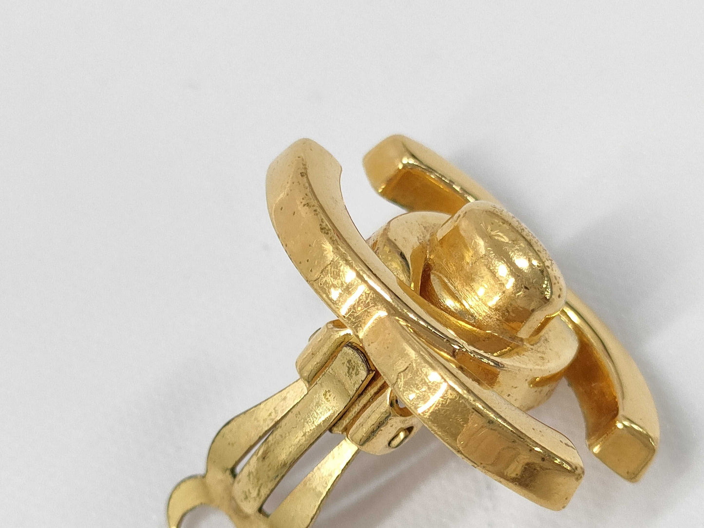 CHANEL Turn Lock Earrings