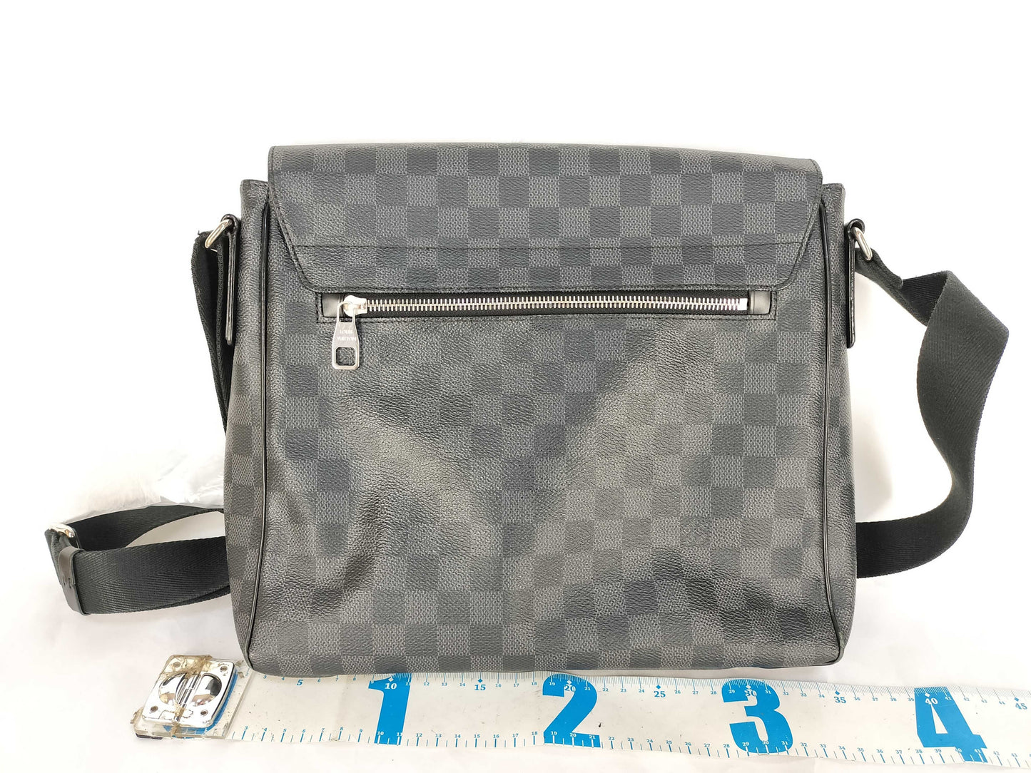LOUIS VUITTON N41272 Damier Graphite LV Damier Graphite District MM N41272 Shoulder Bag