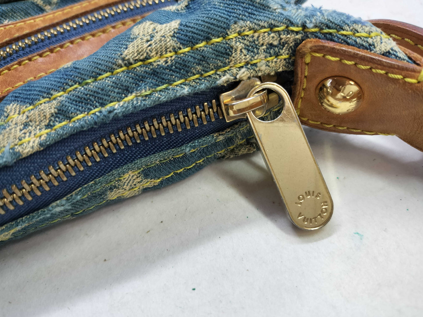 LOUIS VUITTON Monogram Denim LV Monogram Denim Baggy PM Shoulder Bag M95049 Shoulder Bag