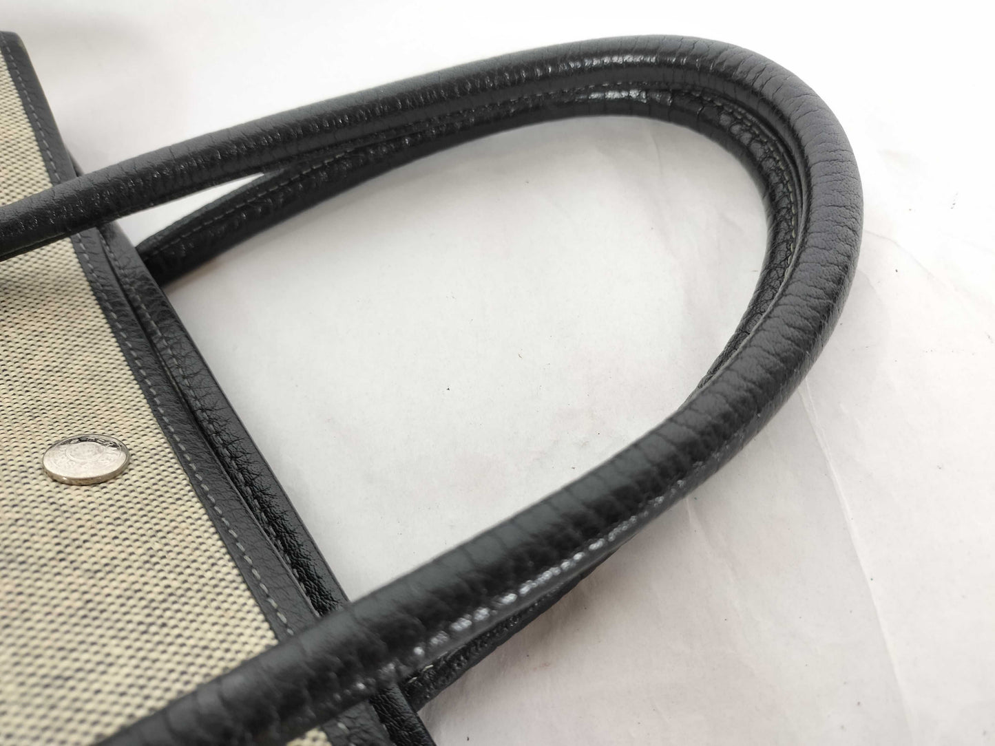 HERMES Garden Party PM Gray Handbag with P Hardware