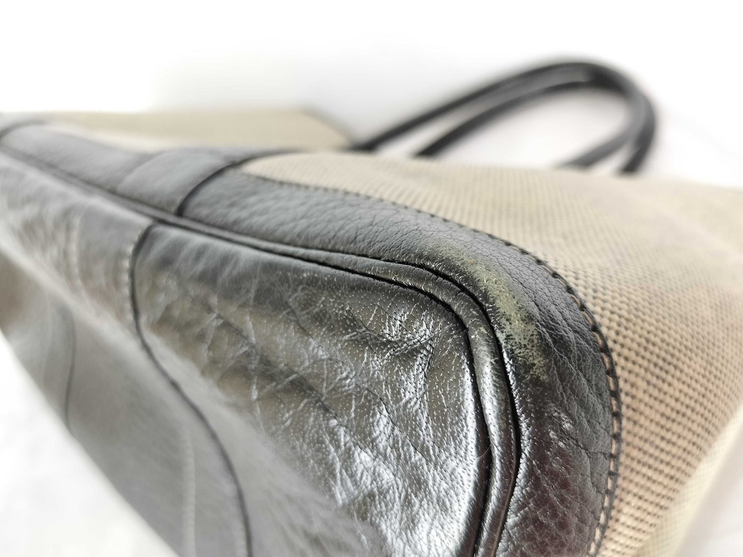 HERMES Garden Party PM Gray Handbag with P Hardware