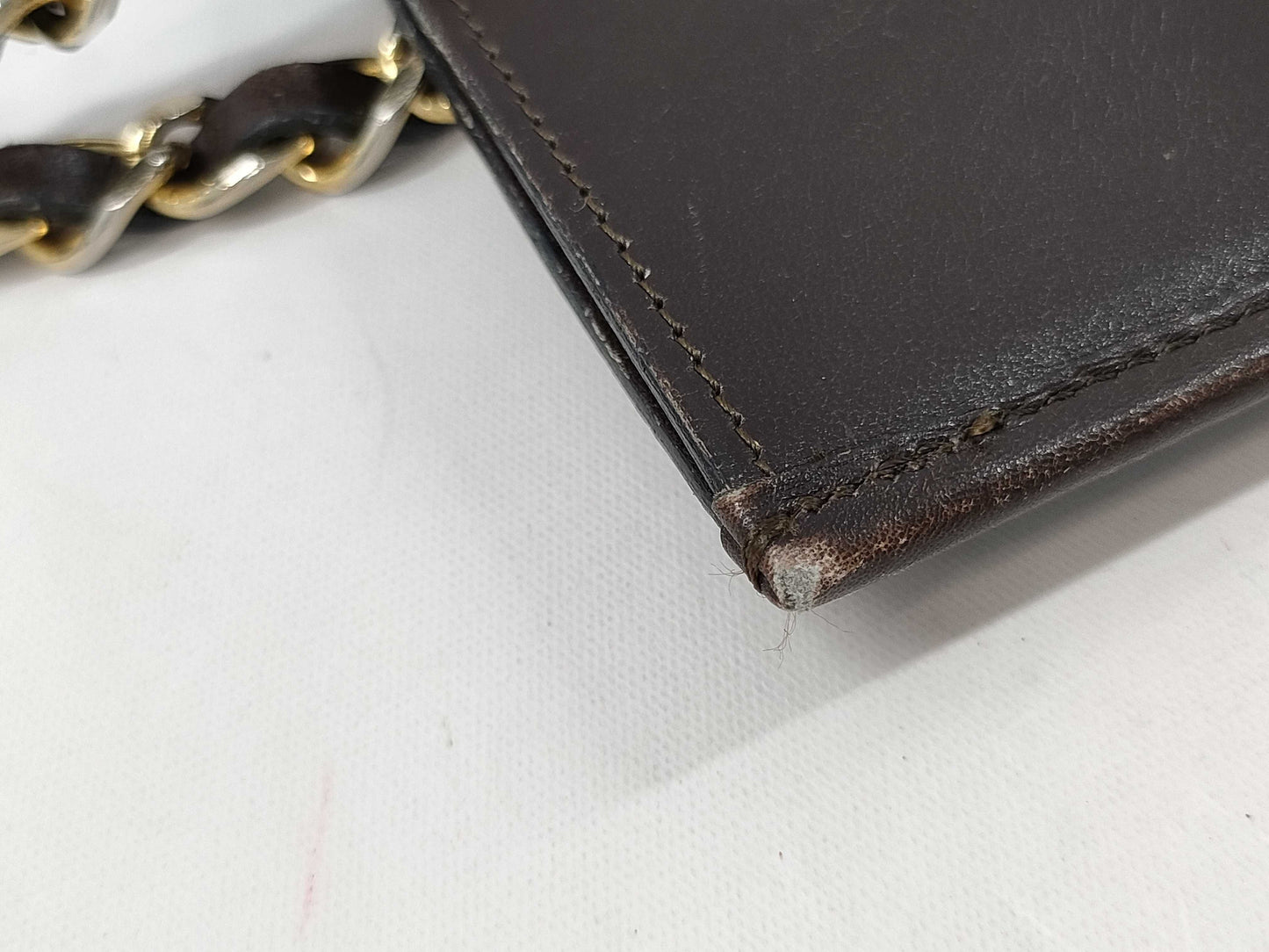 CHANEL Chanel Chain Shoulder/Brown Tote Bag