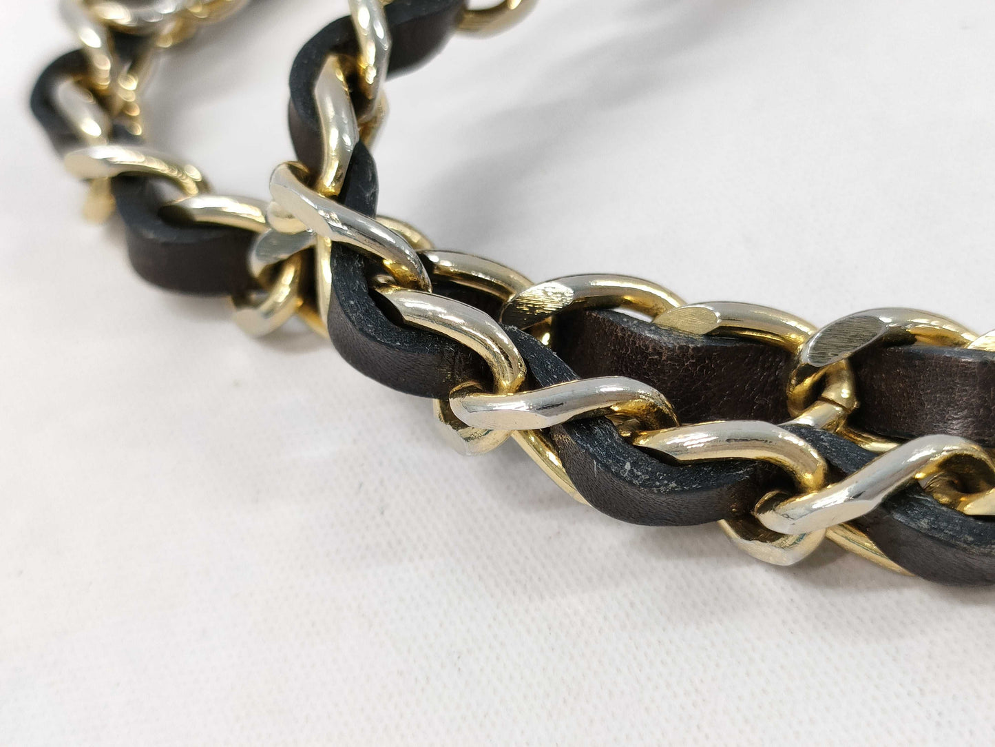 CHANEL Chanel Chain Shoulder/Brown Tote Bag