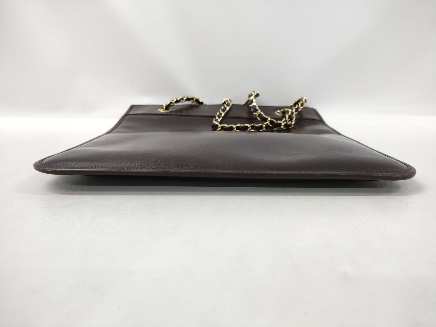 CHANEL Chanel Chain Shoulder/Brown Tote Bag