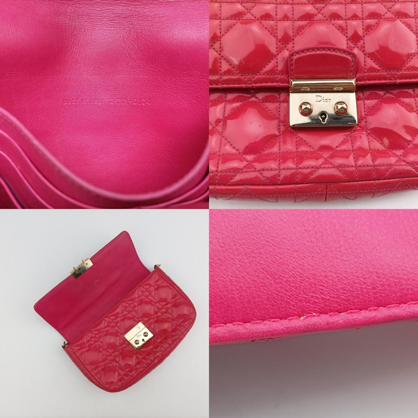 Dior Miss Dior Red Patent 12-MA-0194 Shoulder Bag