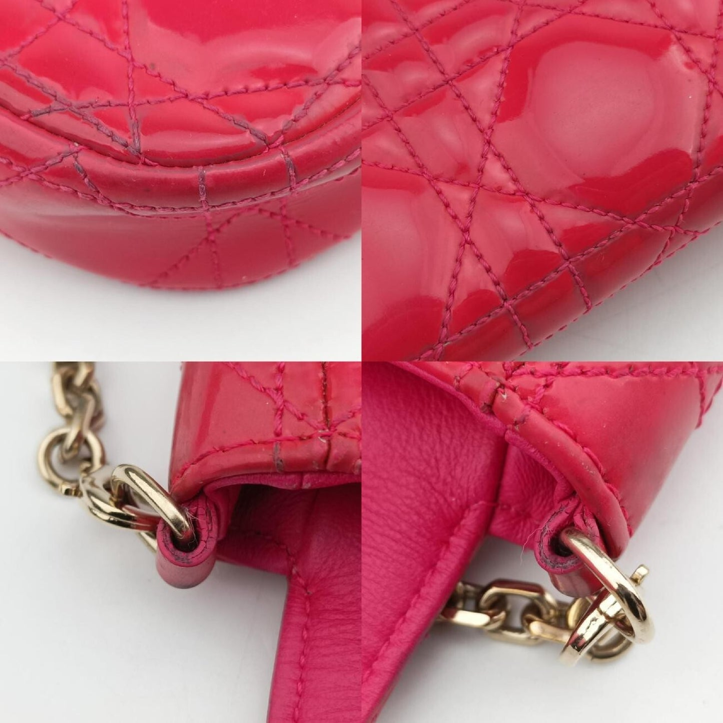 Dior Miss Dior Red Patent 12-MA-0194 Shoulder Bag