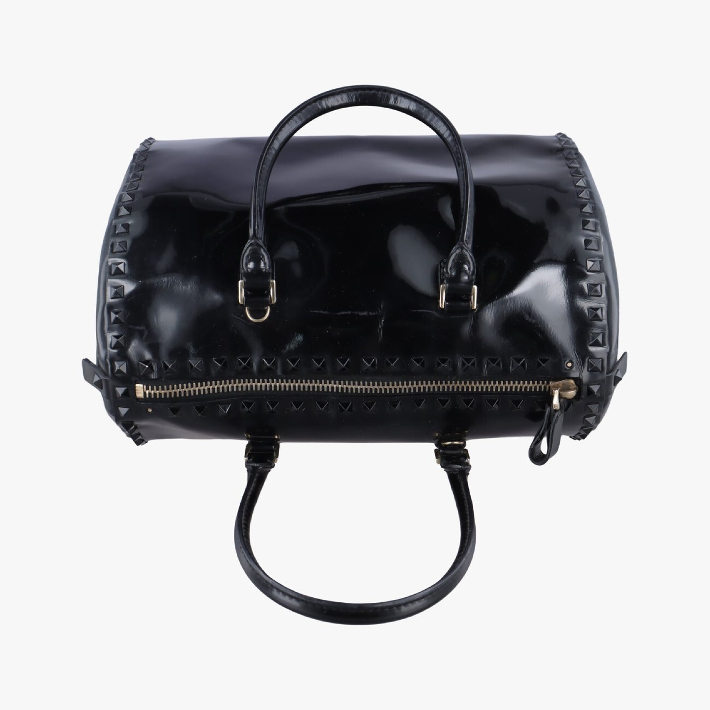 VALENTINO Rockstud Black Patent Shoulder Bag