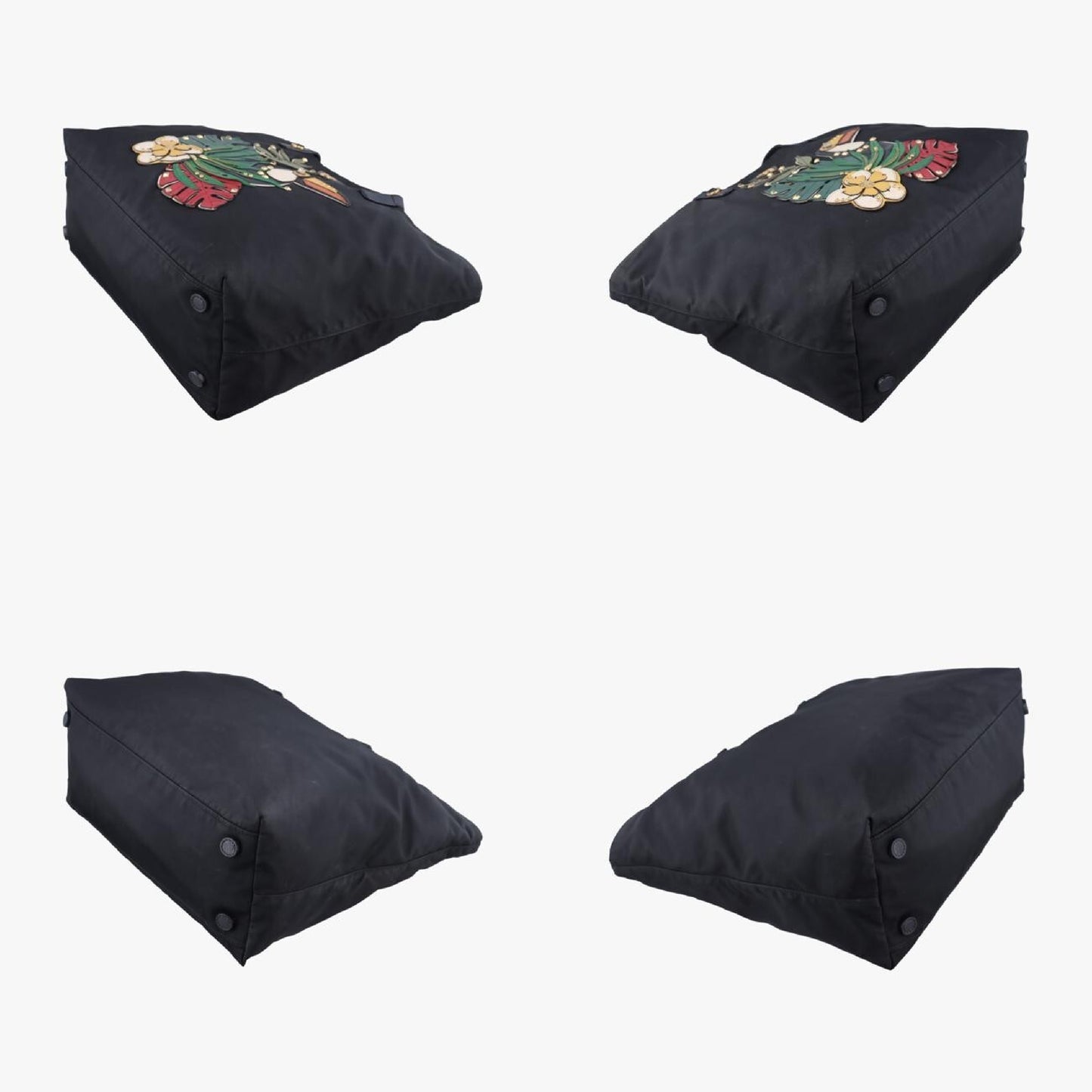 PRADA Toucan Collage Black Polyamide 110 P Shoulder Bag