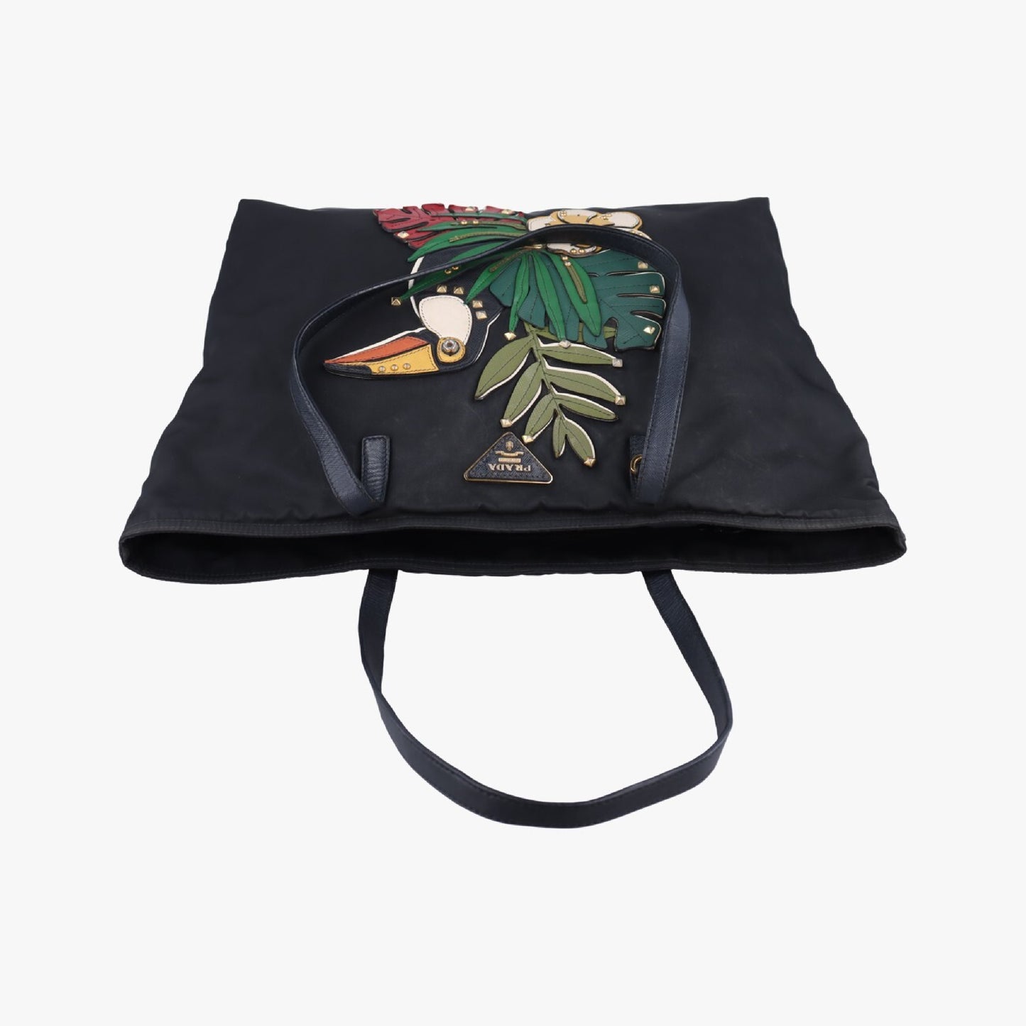 PRADA Toucan Collage Black Polyamide 110 P Shoulder Bag