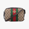 GUCCI Bee Web Multicolor Canvas and Leather Shoulder Bag 412008I019342450
