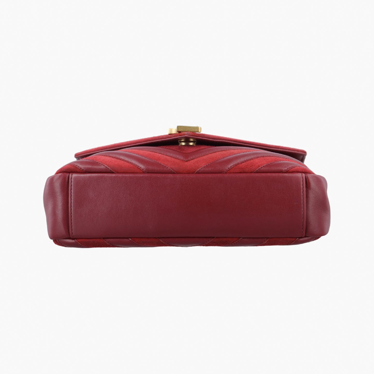Yves Saint Laurent College Red Suede and Leather Shoulder Bag 428056ARS428056.0517