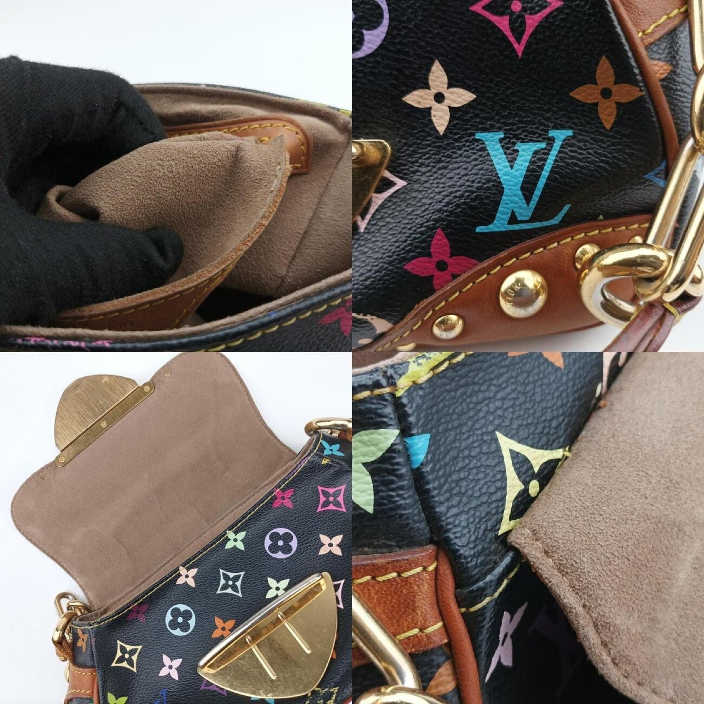 LOUIS VUITTON Marilyn Noir Monogram Multicolore M40128MI5017 Shoulder Bag