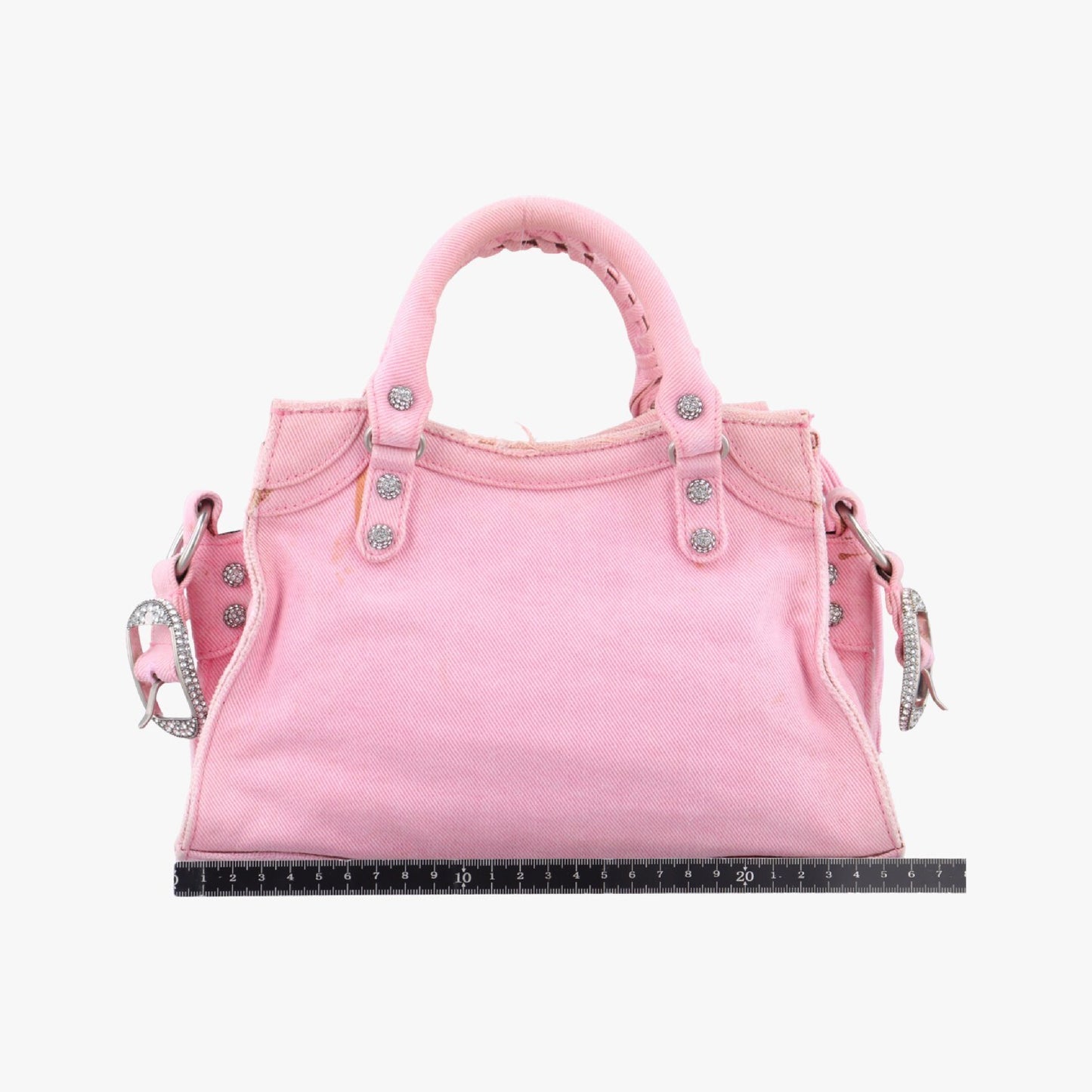 BALENCIAGA Neo Cagoule XS Pink Denim Shoulder Bag 700940.5809.R.562481