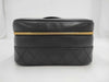 CHANEL Bicolor Coco Mark Lambskin Leather Vanity Bag in Black with Gold Hardware