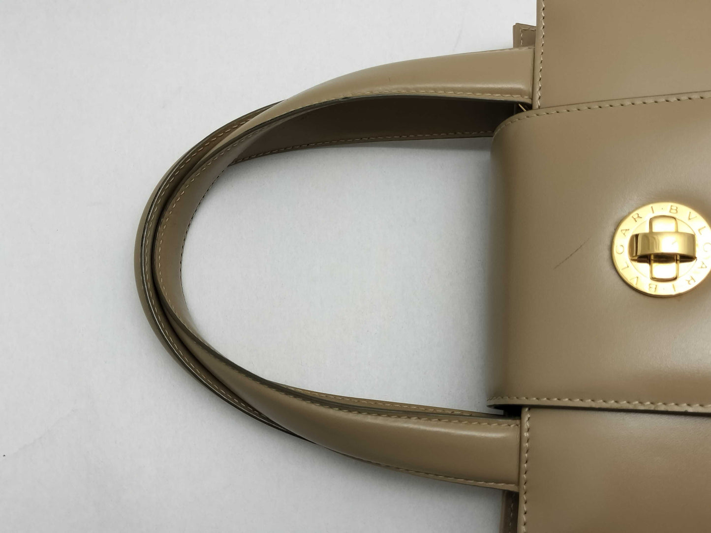 BVLGARI Bulgari Leather 2-Way Handbag Shoulder Bag Turnlock Handbag