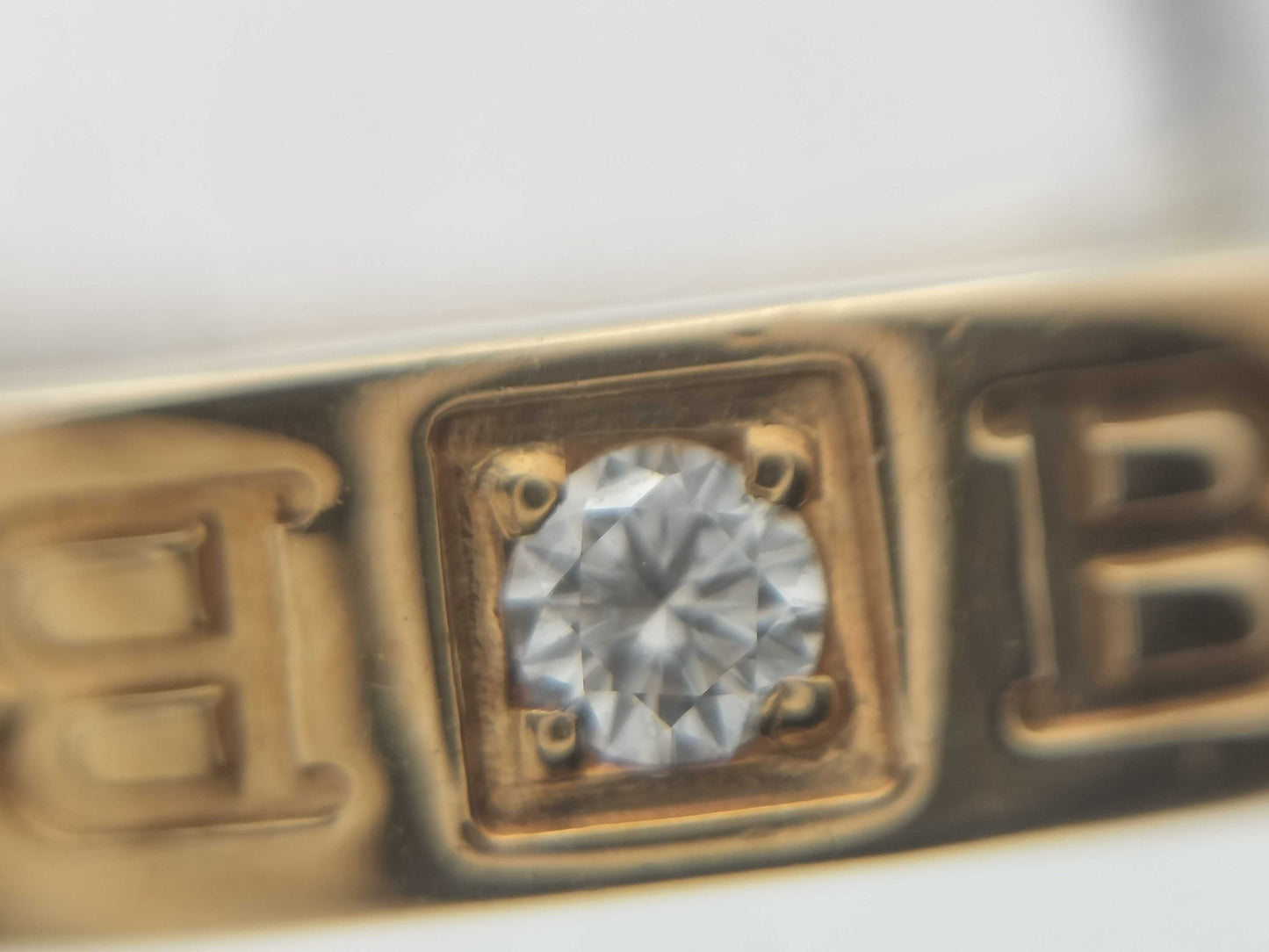 BVLGARI BB 1PD YG Au750 6.4g Ring