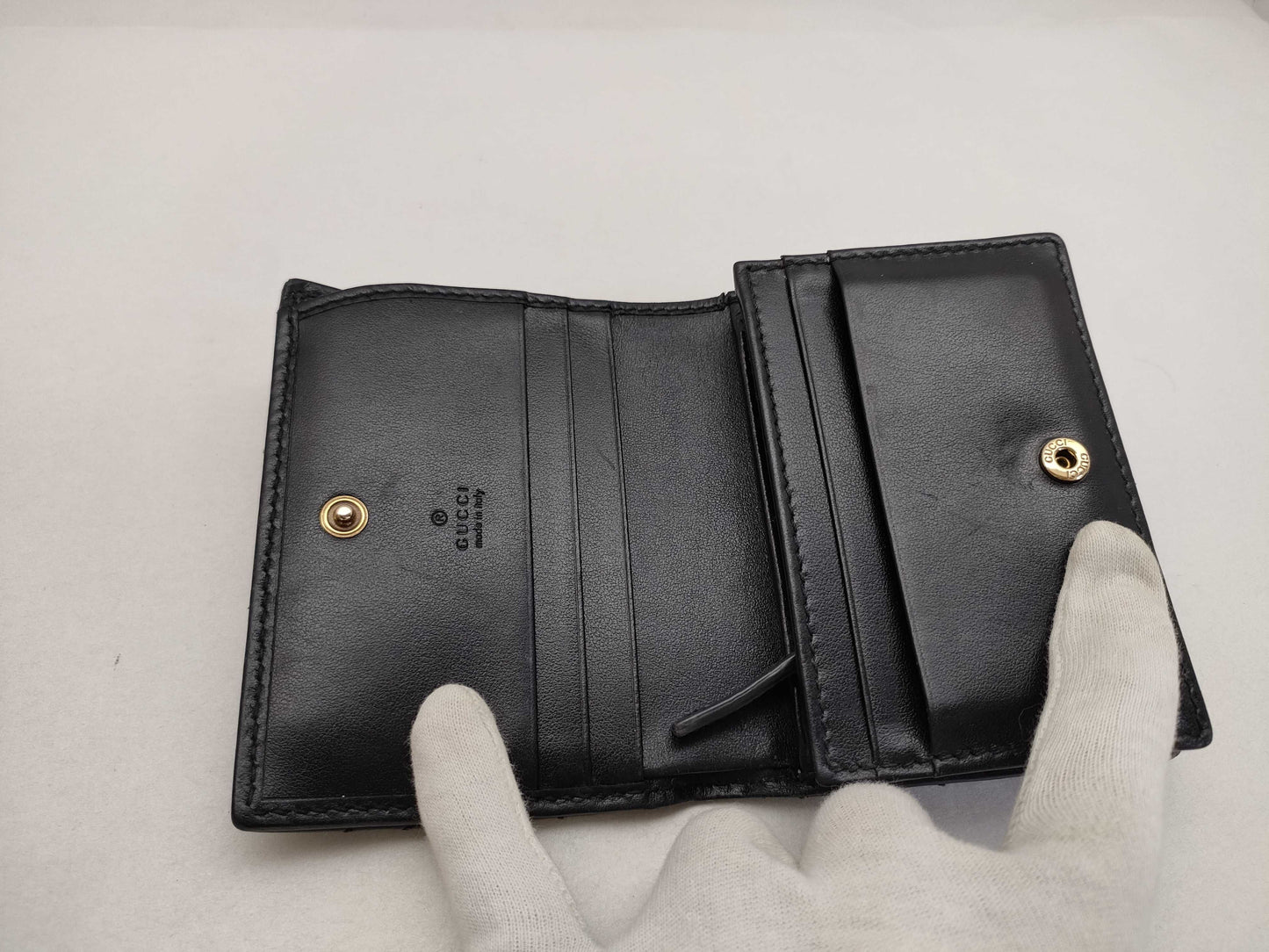 GUCCI GG Leather Compact Wallet